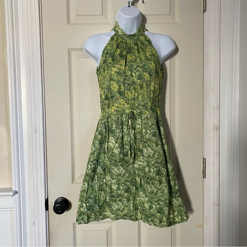 Flit and Flare Green Dress - size S